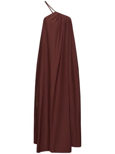 Cotton & Silk One Shoulder Long Dress - MATTEAU - Modalova