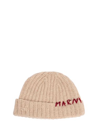 Cappello Beanie In Lana Con Logo - MARNI - Modalova