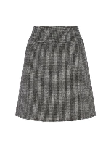 Stone Wool Blend Houndstooth Mini Skirt - 'S MAX MARA - Modalova