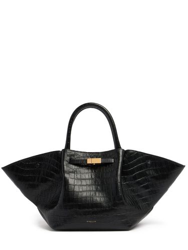 Midi New York Croc Effect Leather Bag - DEMELLIER - Modalova