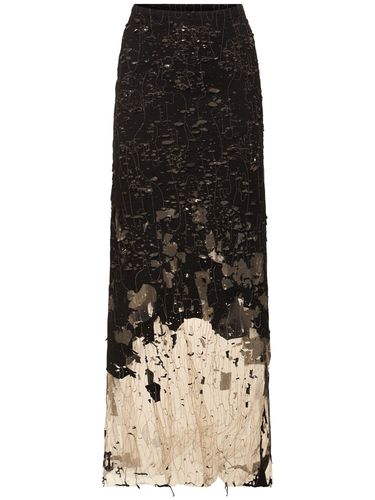 Embroidered Tulle Maxi Skirt - DIESEL - Modalova