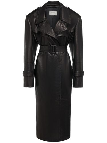 Alfeo Long Leather Trench Coat - SPORTMAX - Modalova