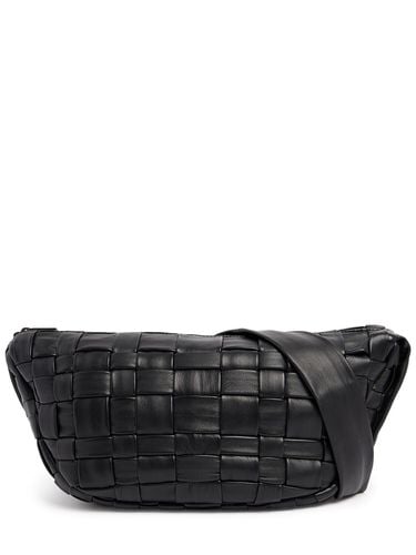 Crescent Textured Leather Shoulder Bag - ST.AGNI - Modalova