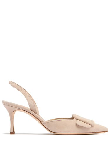 Mm Hohe Wildlederpumps Mit Slingback "maysli" - MANOLO BLAHNIK - Modalova