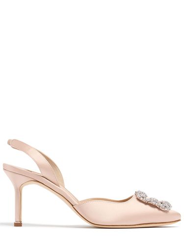 Mm Hangisli Satin Slingback Pumps - MANOLO BLAHNIK - Modalova