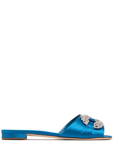 Mm Pralina Satin Slide Sandals - MANOLO BLAHNIK - Modalova