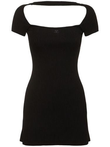 Hyperbole Rib Knit Viscose Mini Dress - COURREGES - Modalova