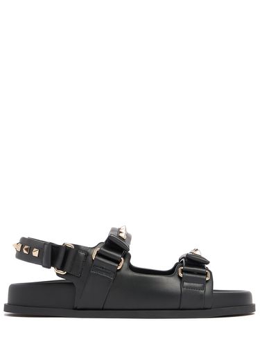 Zapatos Planos Rockstud De Piel 10mm - VALENTINO GARAVANI - Modalova