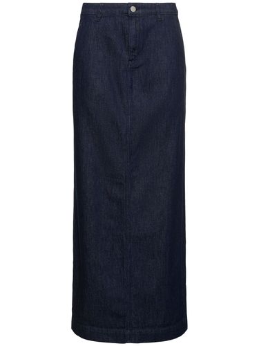 Cotton Denim Maxi Skirt - THEORY - Modalova