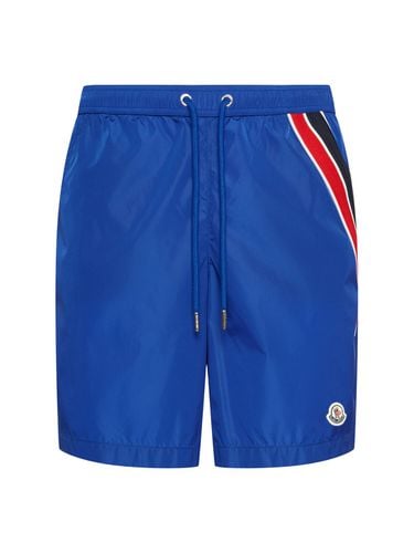 Badeshorts Aus Stretch-nylon Mit Pfeilmotiv - MONCLER - Modalova