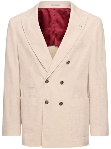 Blazer In Cotone E Cashmere - BRUNELLO CUCINELLI - Modalova