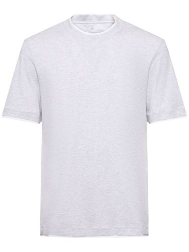 T-shirt In Jersey Di Cotone - BRUNELLO CUCINELLI - Modalova