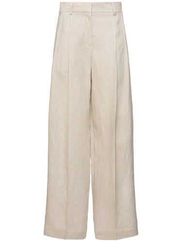 Pantaloni Larghi In Lino Con Pinces - BRUNELLO CUCINELLI - Modalova