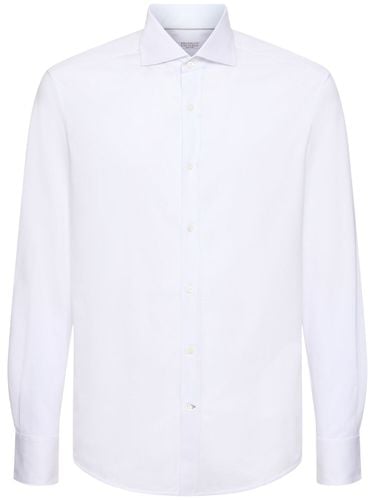 Cotton Jersey Shirt - BRUNELLO CUCINELLI - Modalova