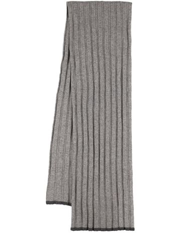 Fine Cashmere Rib Knit Scarf - BRUNELLO CUCINELLI - Modalova