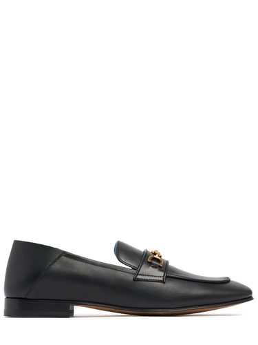 Leather Logo Loafers - VERSACE - Modalova