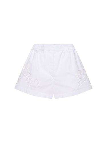 Baroque Print Poplin Shorts - VERSACE - Modalova