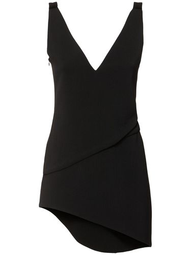 Tailored V-neck Wool Blend Mini Dress - JW ANDERSON - Modalova