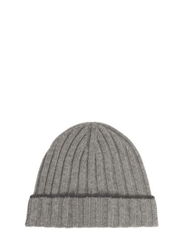 Gorro Beanie De Punto De Cashmere - BRUNELLO CUCINELLI - Modalova