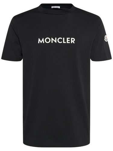 T-shirt Aus Baumwolljersey Mit Logo - MONCLER - Modalova