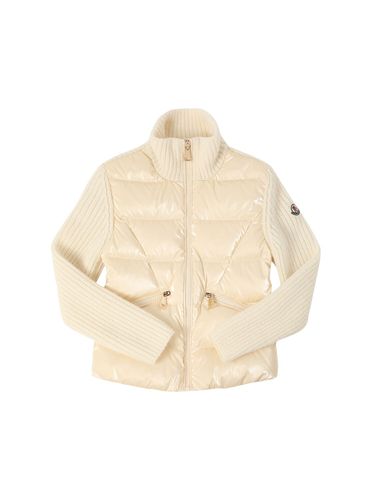 Chaqueta De Plumas De Lana Virgen - MONCLER - Modalova