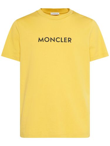 T-shirt Aus Baumwolljersey Mit Logo - MONCLER - Modalova