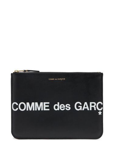 Clutch Maxi De Piel Con Logo - COMME DES GARÇONS WALLET - Modalova