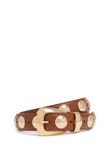 Benny Leather Belt W/ Studs - KHAITE - Modalova