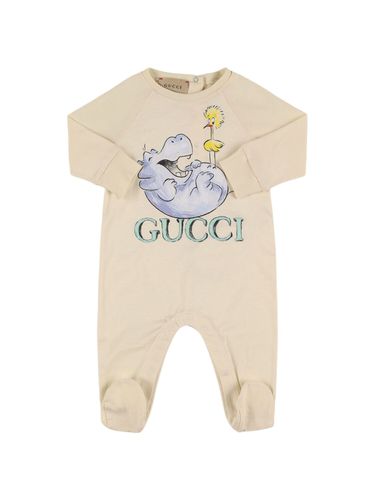 Pelele De Algodón Estampado - GUCCI - Modalova