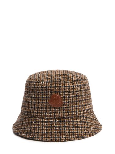 Cappello Bucket In Misto Lana - MONCLER - Modalova