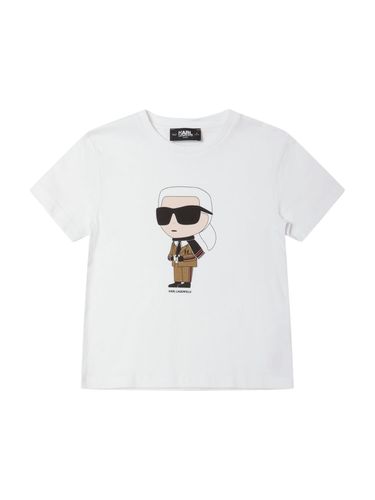 Camiseta De Algodón Jersey - KARL LAGERFELD - Modalova