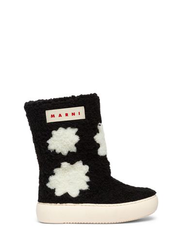 Botas De Pelo Sintético Con Logo - MARNI JUNIOR - Modalova