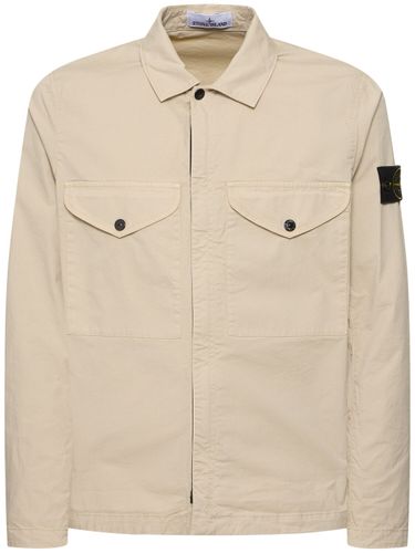 Cotton Overshirt - STONE ISLAND - Modalova