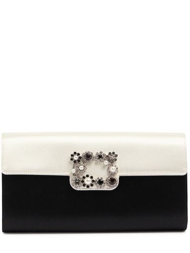 Lederclutch Mit Blumenschnalle „envelope“ - ROGER VIVIER - Modalova