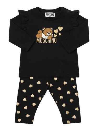 Sudadera Y Leggings De Algodón - MOSCHINO - Modalova