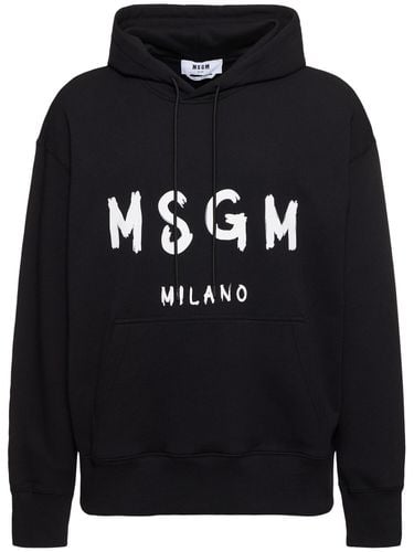 Felpa Regular Fit Con Cappuccio - MSGM - Modalova