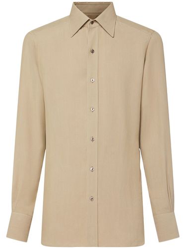 Slim Fit Silk Blend Twill Shirt - TOM FORD - Modalova