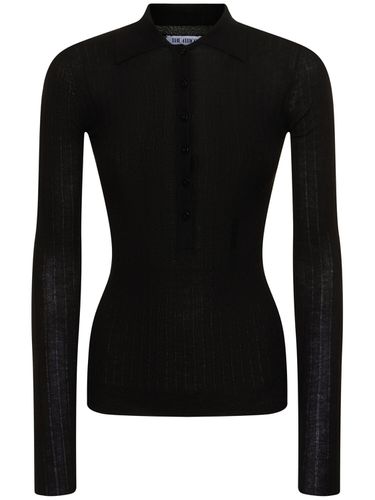 Buttoned Cashmere Polo Sweater - THE ATTICO - Modalova