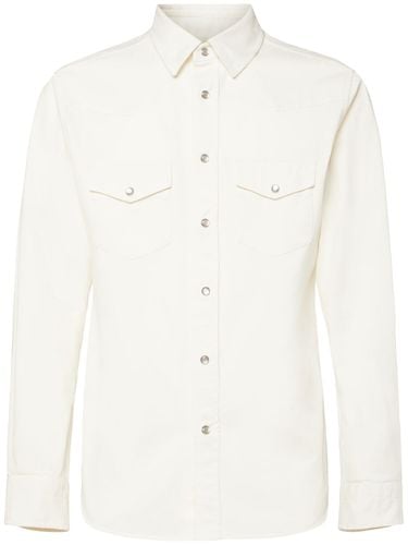 Camicia Western Peach In Twill Di Cotone - TOM FORD - Modalova