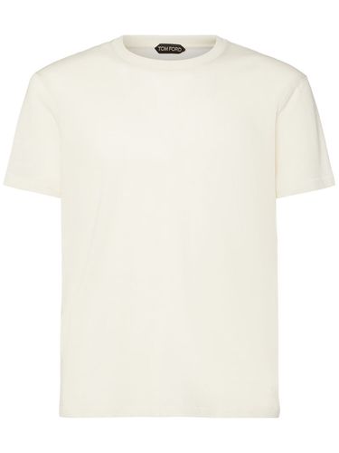 Cotton Mélange Crewneck T-shirt - TOM FORD - Modalova