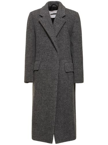 Alpaca Double Breasted Long Coat - JIL SANDER - Modalova