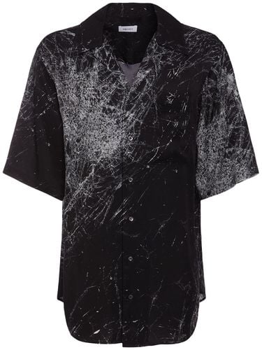 Smashed Screen Printed Viscose Shirt - ALEXANDER MCQUEEN - Modalova