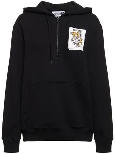 Sudadera De Algodón Jersey Con Capucha - MOSCHINO - Modalova