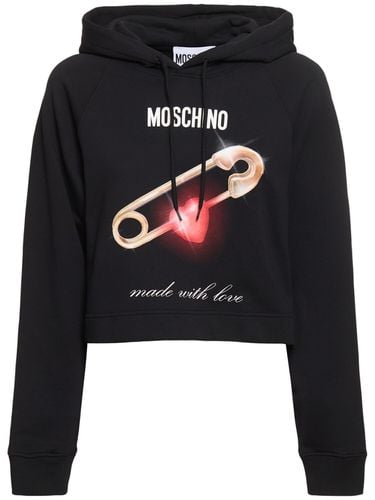 Sweatshirt Aus Baumwolle Mit Kapuze Und Druck - MOSCHINO - Modalova