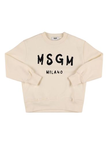 Sudadera De Algodón Estampada - MSGM - Modalova