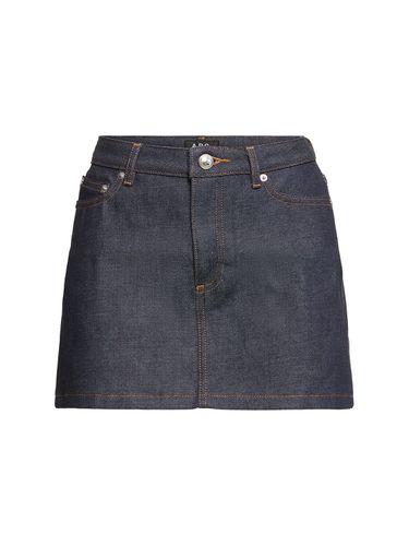 Minigonna In Denim Di Cotone - A.P.C. - Modalova