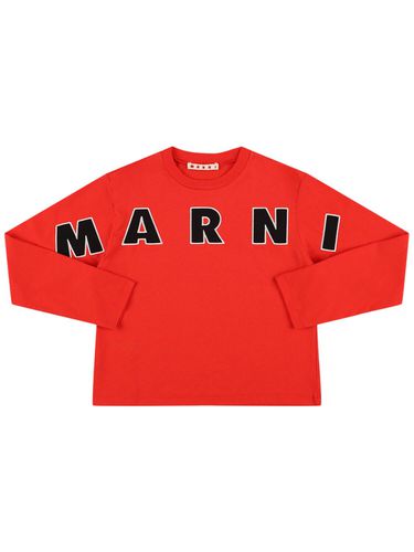 Camiseta De Manga Larga Con Logo - MARNI JUNIOR - Modalova