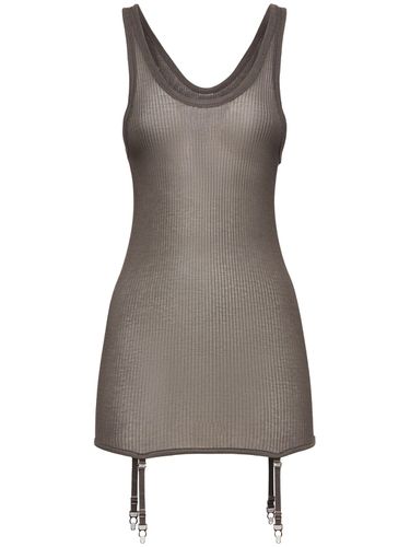 Tank Top In Viscosa Di Seta A Costine / Reggicalze - LEMAIRE - Modalova