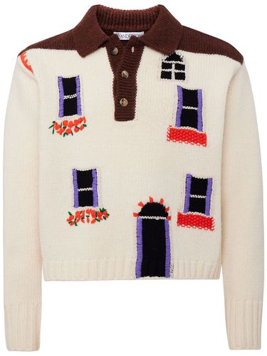 House Knit Polo Sweater - JW ANDERSON - Modalova