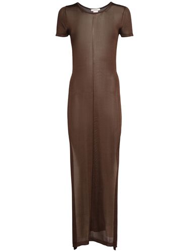 Shiny Viscose Column Dress W/ Slits - LEMAIRE - Modalova